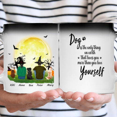 Halloween Gift Personalized Coffee Mugs Dog And Person Coffee Mug