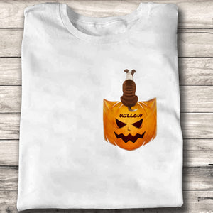 Halloween Gift Personalized Dog And Devil Pumpkin